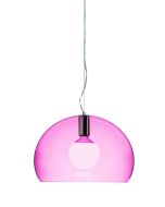 Suspensie Kartell FL/Y design Ferruccio Laviani, E27 max 15W LED, h28cm, rosu cardinal transparent
