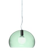 Suspensie Kartell FL/Y design Ferruccio Laviani, E27 max 15W LED, h28cm, verde salvie transparent