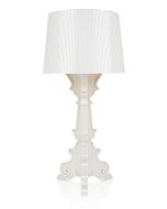 Veioza Kartell Bourgie design Ferruccio Laviani, E14 max 3x28W, d37cm, alb-auriu