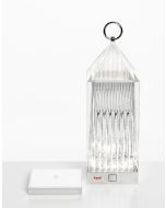 Lampa portabila de exterior Kartell Lantern design Fabio Novembre, 1,2W LED, transparent