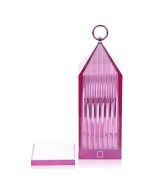 Lampa portabila de exterior Kartell Lantern design Fabio Novembre, 1,2W LED, violet transparent