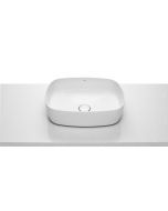Lavoar tip bol Roca Inspira Soft, 500x370mm, fara orificiu baterie, fara preaplin, montare pe blat, alb