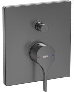 Baterie cada - dus Roca Insignia cu montaj incastrat, necesita corp ingropat, brushed titanium black