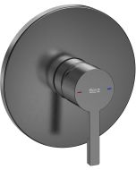 Baterie dus Roca Naia cu montaj incastrat, necesita corp ingropat, brushed titanium black