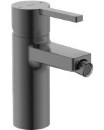 Baterie bideu Roca Naia, ventil pop-up, brushed titanium black