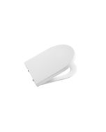 Capac WC Roca Inspira Round Compact cu inchidere lenta si QuickRelease, alb