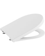 Capac wc Roca Inspira Round Compact cu inchidere lenta si QuickRelease, alb mat