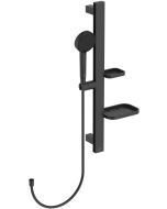 Set de dus Ideal Standard IdealRain Alu+ cu para de dus, furtun 175cm si bara de dus 60cm, negru