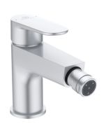 Baterie bideu Ideal Standard Cerafine O, ventil click-clack, argintiu