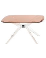 Masuta Kartell Blast design Philippe Starck, 80x80cm, h40cm, crom-roz transparent