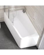 Cada baie asimetrica Ravak Concept 10° 160x95cm, acril, orientare stanga