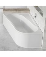 Cada baie asimetrica Ravak Concept Chrome 170x105cm, acril, orientare stanga