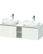 Dulap baza Duravit D-Neo cu 2 sertare, pentru lavoar 140cm, White High Gloss Decor