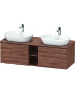 Dulap baza Duravit D-Neo cu 2 sertare, pentru lavoar 140cm, Natural Walnut Decor