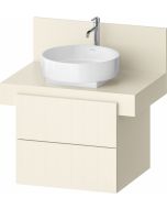 Dulap baza Duravit Balcoon 60x57cm, doua sertare cu inchidere lenta, ivory mat