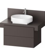 Dulap baza Duravit Balcoon 80x57cm, doua sertare cu inchidere lenta, maro mat