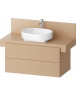Dulap baza Duravit Balcoon 100x57cm, doua sertare cu inchidere lenta, terraccino mat