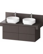 Dulap baza Duravit Balcoon 120x57cm, patru sertare cu inchidere lenta, maro mat