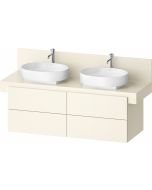 Dulap baza Duravit Balcoon 140x57cm, patru sertare cu inchidere lenta, ivory mat