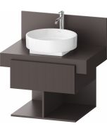 Dulap baza Duravit Balcoon 60x57cm, un sertar cu inchidere lenta, maro mat