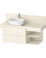 Dulap baza Duravit Balcoon 120x57cm, doua sertare cu inchidere lenta, orientare stanga, ivory mat