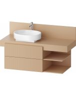 Dulap baza Duravit Balcoon 120x57cm, doua sertare cu inchidere lenta, orientare stanga, terraccino mat