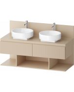 Dulap baza Duravit Balcoon 120x57cm, doua sertare cu inchidere lenta, sand beige mat