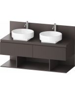 Dulap baza Duravit Balcoon 120x57cm, doua sertare cu inchidere lenta, maro mat