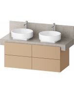 Dulap baza Duravit Balcoon 120x57cm pentru consola Mineral, patru sertare cu inchidere lenta, terraccino mat