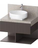 Dulap baza Duravit Balcoon 60x57cm pentru consola Mineral, un sertar cu inchidere lenta, maro mat