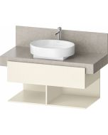 Dulap baza Duravit Balcoon 100x57cm pentru consola Mineral, un sertar cu inchidere lenta, ivory mat