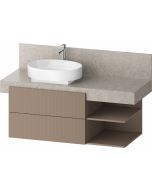 Dulap baza Duravit Balcoon 120x57cm pentru consola Mineral, doua sertare cu inchidere lenta, orientare stanga, umbra mat
