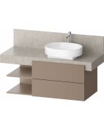 Dulap baza Duravit Balcoon 120x57cm pentru consola Mineral, doua sertare cu inchidere lenta, orientare dreapta, umbra mat