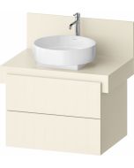 Dulap baza Duravit Balcoon 70x57cm, doua sertare cu inchidere lenta, ivory mat