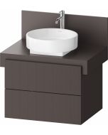 Dulap baza Duravit Balcoon 70x57cm, doua sertare cu inchidere lenta, maro mat
