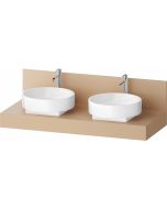 Consola pentru lavoar Duravit Balcoon Decor 130cm, cu doua decupaje, terraccino mat
