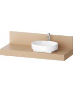 Consola pentru lavoar Duravit Balcoon Decor 140cm, cu un decupaj, orientare dreapta, terraccino mat