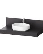 Consola pentru lavoar Duravit Balcoon Mineral 120cm, cu un decupaj, lava mat