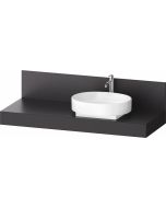 Consola pentru lavoar Duravit Balcoon Mineral 140cm, cu un decupaj, orientare dreapta, lava mat