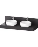 Consola pentru lavoar Duravit Balcoon Mineral 140cm, cu doua decupaje, lava mat