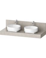 Consola pentru lavoar Duravit Balcoon Mineral 140cm, cu doua decupaje, concrete mat