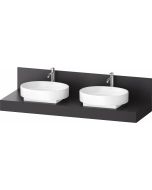 Consola pentru lavoar Duravit Balcoon Mineral 160cm, cu doua decupaje, lava mat