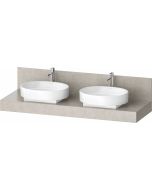 Consola pentru lavoar Duravit Balcoon Mineral 160cm, cu doua decupaje, concrete mat