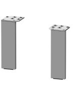 Set picioare pentru mobilier baie Duravit Universal, 15,2cm, 2 piese, aluminiu mat