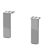 Set picioare pentru mobilier baie Duravit Universal, 15,2cm, 2 piese, crom