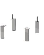 Set picioare pentru mobilier baie Duravit Universal, 15,2cm, 4 piese, crom