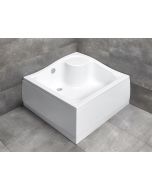 Cadita dus inalta dreptunghiulara Radaway Korfu C 80x80x37cm cu panouri