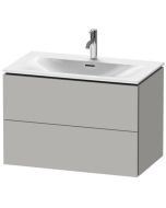 Dulap baza suspendat Duravit L-Cube 820x481mm, cu doua sertare, gri ciment mat