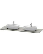 Blat Duravit Luv Quartz 1783x595mm cu doua decupaje, stone grey