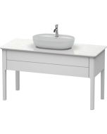 Dulap baza Duravit Luv 1338x570mm cu un sertar, fara blat, alb satinat mat lacuit